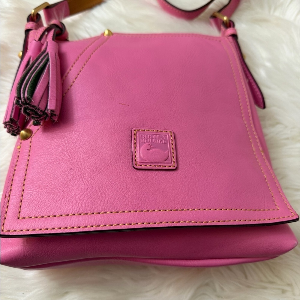 Dooney & Bourke Pink Crossbody Bag with Tassel - Picture 5 of 13